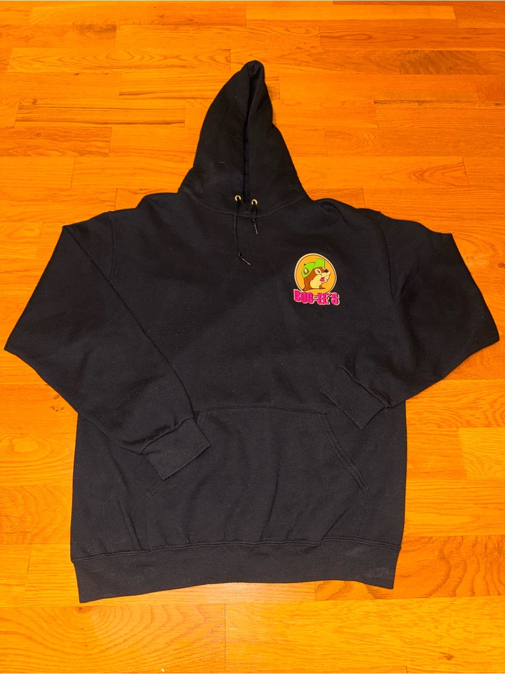 Buc-ee's Black Graphic Pullover Hoodie - Large